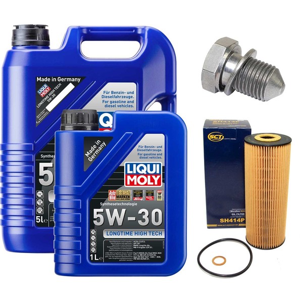 MotoröL Filter Set 5W-30 Liqui Moly 6 Liter + Schraube FüR Seat Leon 2.8 Cupra 4-image