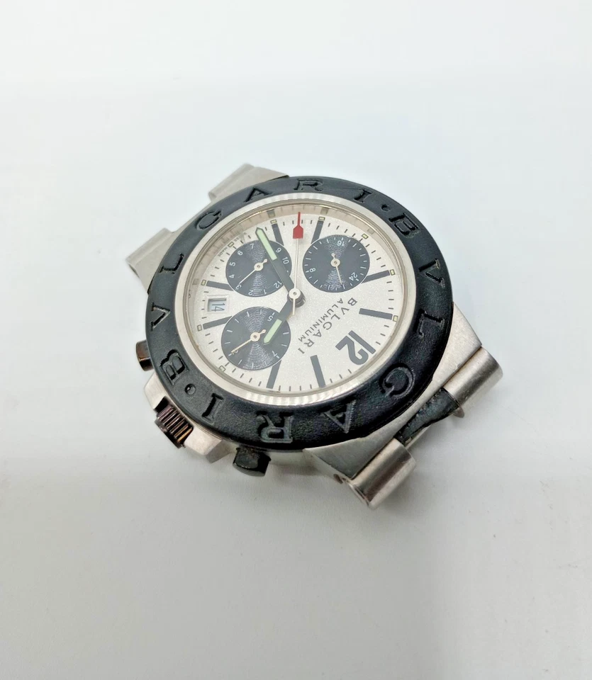 Bvlgari Diagono Aluminium Chronograph Automatic  AC 38 CA Men 38mm Swiss - Parts - Image 2 of 4