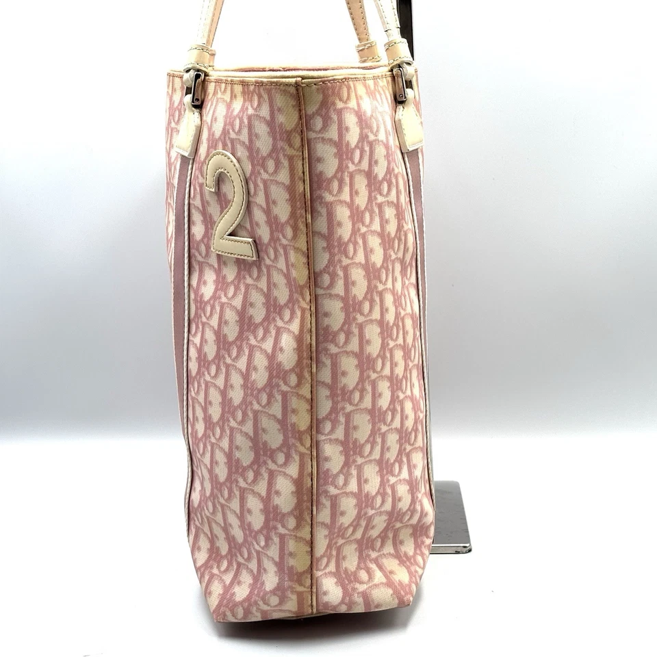 Dior Tote Bag Trotter PVC Patent Pink Authentic - Image 3 of 4