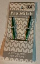 New Pro Stitch Aluminum 16” Circular Knitting Needles US Size 9 (5.5mm)