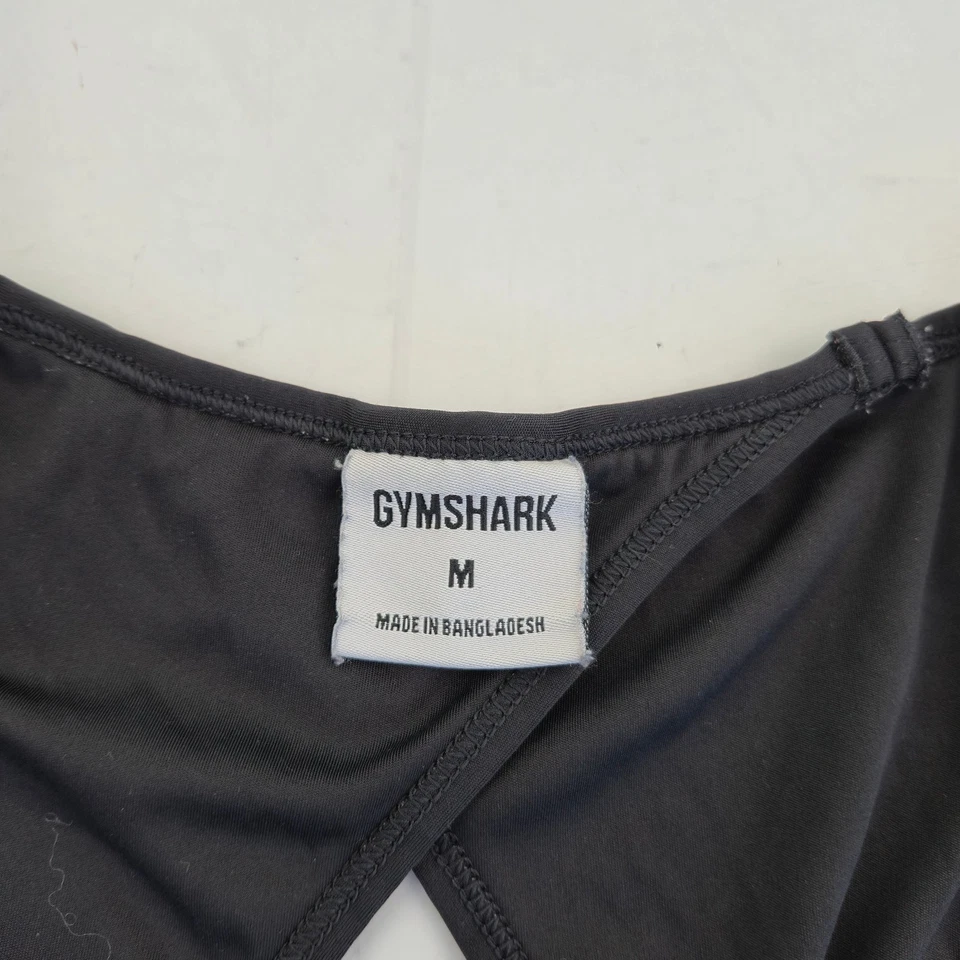 Sujetador deportivo GYMSHARK mediano 12 14 negro para mujer ropa deportiva espalda deportiva elástico Foto 4 de 4