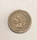 Very Nice Fine 1859 Copper nickel Indian cent 1C penny