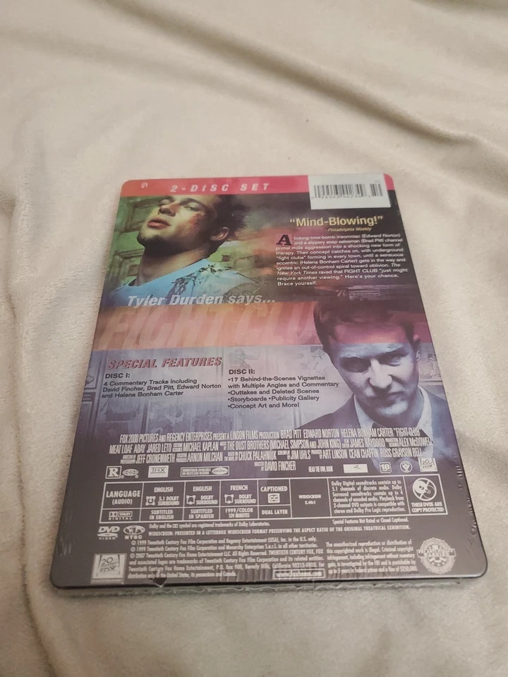 Fight Club Steelbook - DVD - Brad Pitt / 2-Disc - New / OOP - Image 2 of 4