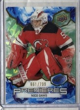 2021-22 Upper Deck Ice Premieres Green /799 Nicolas Daws Nico #207 Devils