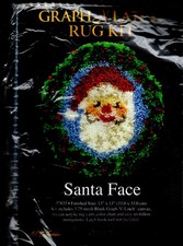 MCG Textiles Santa Face Graph N Latch Hook Rug Kit 13x13 Christmas New