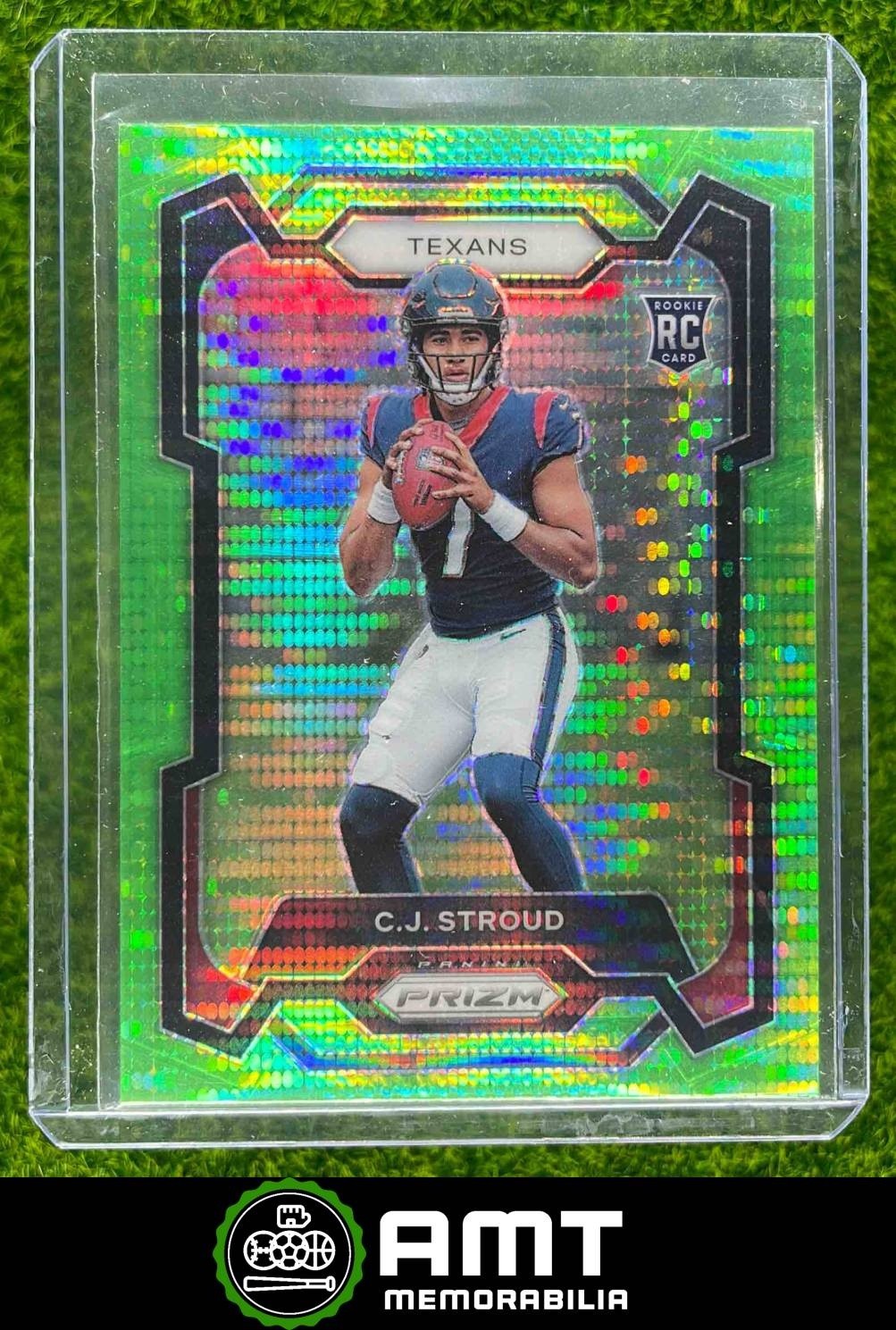 C.J. Stroud RC 2023 Panini Prizm Neon Green Pulsar Houston Texans #339