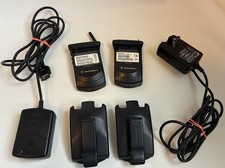 Lot 2 Motorola StarTAC Vintage Flip Phone FOR PARTS DOES Power On- No Battery