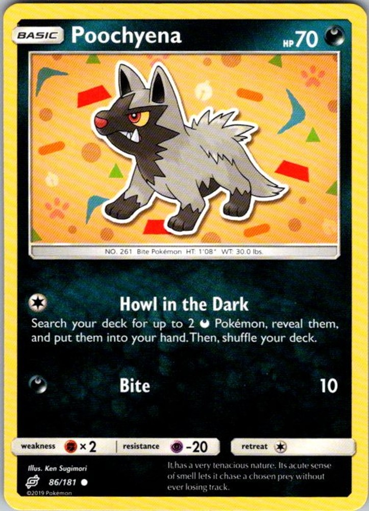 Pokemon SM - Team Up Poochyena 86/181 NM