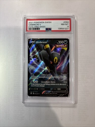 Pokemon Umbreon V Evolving Skies Holo Ultra Rare #094 PSA 8