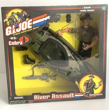 GI JOE VS COBRA RIVER ASSAULT KAYAK w/ GUNG HO 2002 Hasboro New in Box