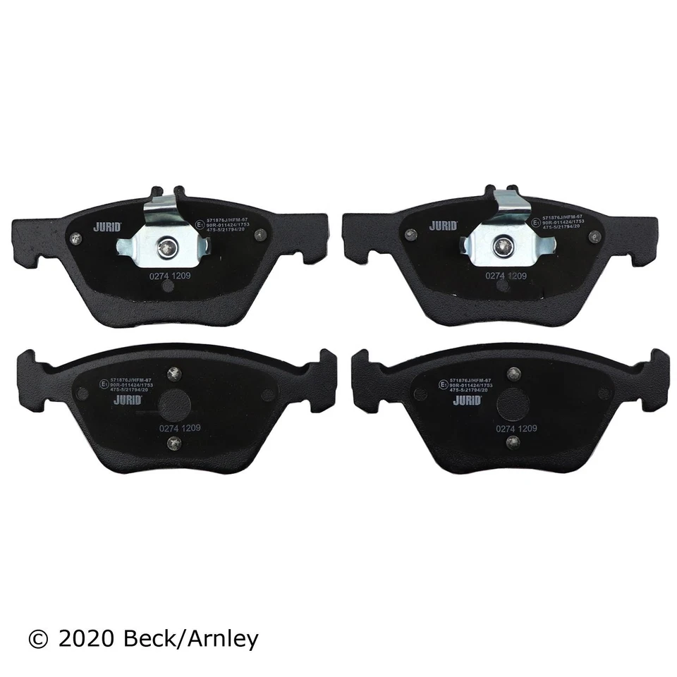 Комплект дисковых тормозных колодок Beck Arnley 089-1578 для некоторых моделей Mercedes-Benz 96-09 годов выпуска - Изображение 2 из 4