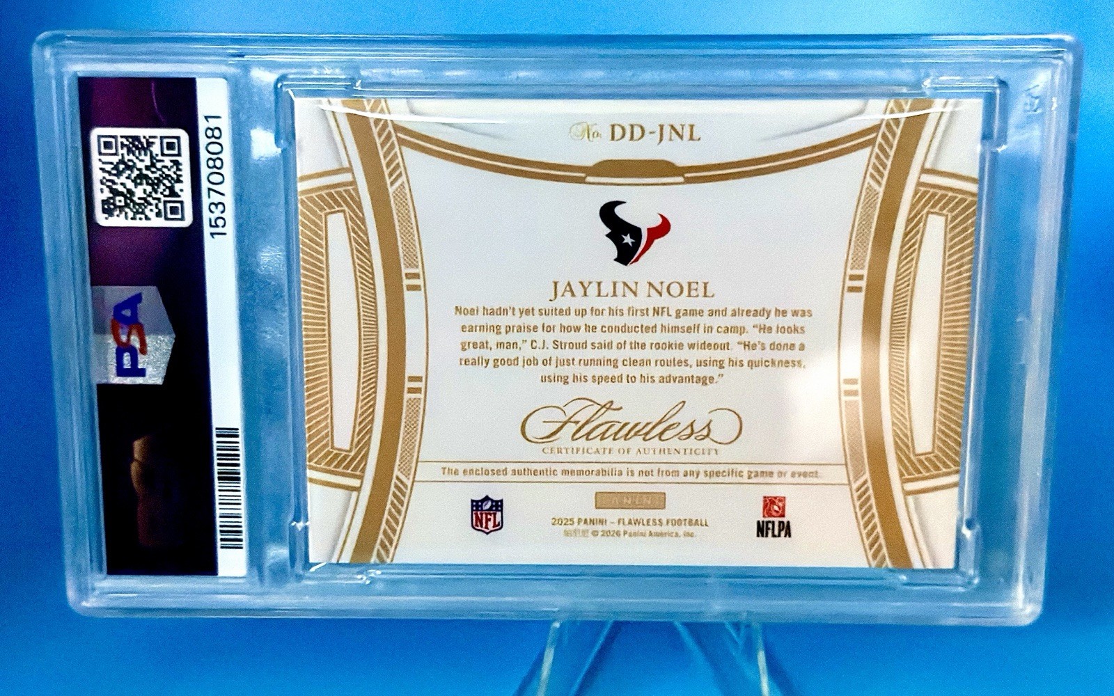 2025 Flawless Jaylin Noel Debut Duals Relics 1/1 view 14