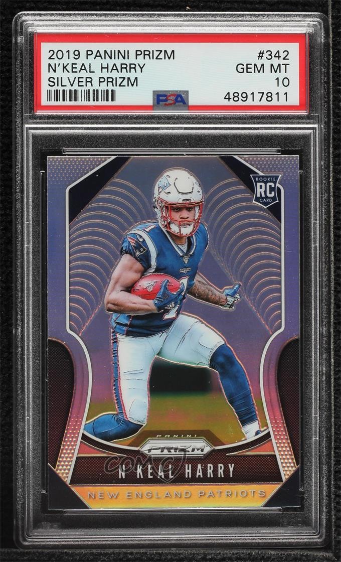 2019 Panini Prizm Rookies Silver N'Keal Harry #342 PSA 10 GEM MT Rookie RC 8d2