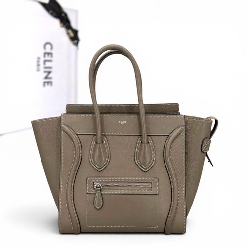 Celine Luggage Micro Shopper Calf Leather Handbag