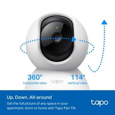 Telecamera WiFi 2K 3MP TP-Link Tapo TC71 Pan Tilt  360° Visione Notturna Alexa