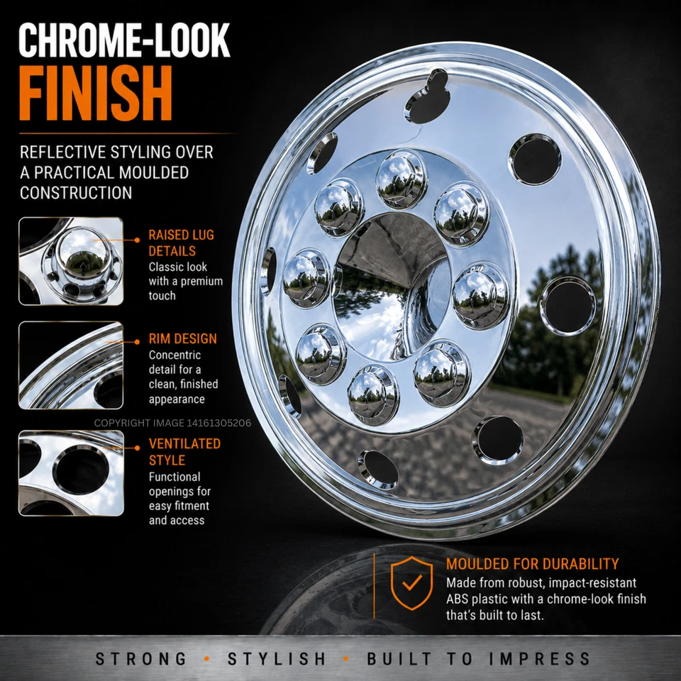 Deep dish chrome wheel cover