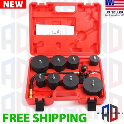 10pc Turbocharger System Leak Tester Kit with 4 Pairs of Stepped Adapters