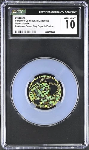 2023 Pokémon Center Coins CGC 10 Dragonite Toy Capsule Gen IX ✨