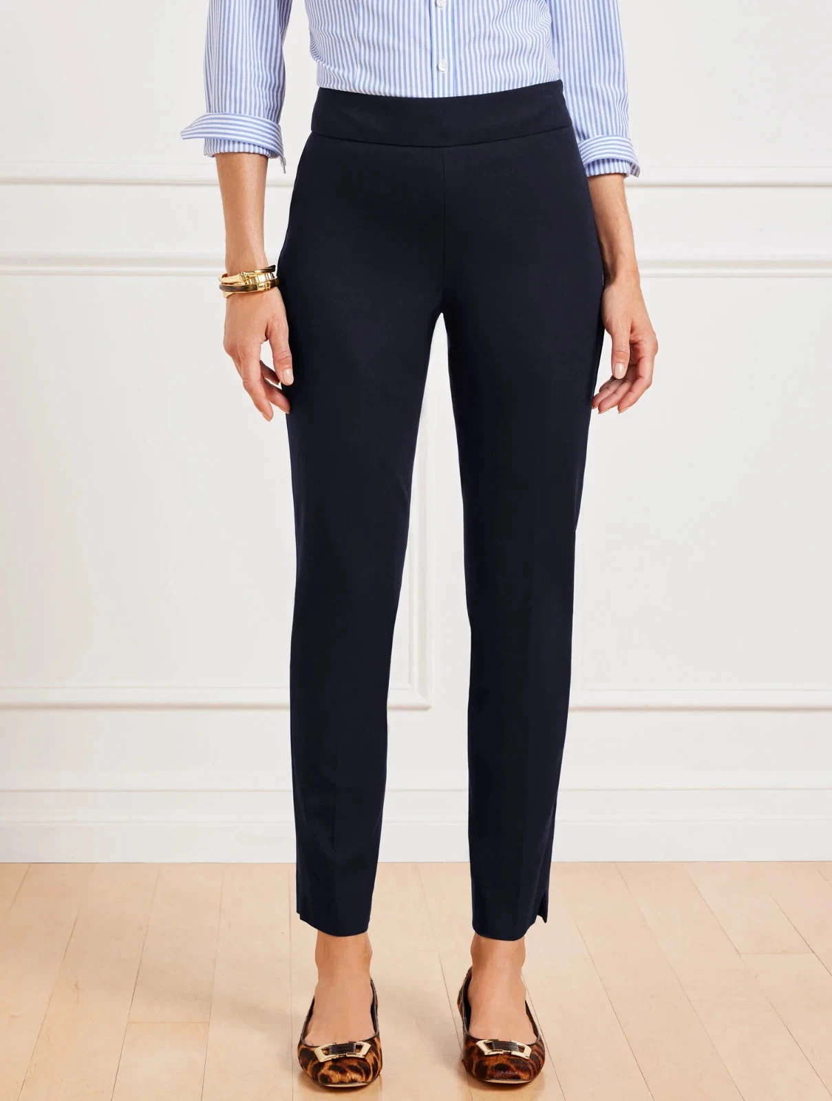 Talbots Chatham Cotton Bi-Stretch Slim Ankle Pants - Solid NWT $129, INDIGO