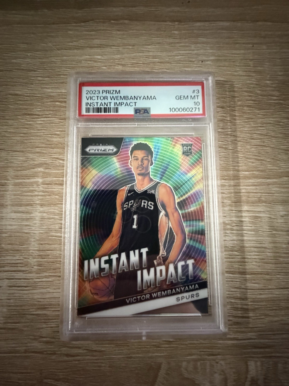 Panini Prizm 2023-24 Instant Impact #3 Victor Wembanyama RC PSA 10 Spurs