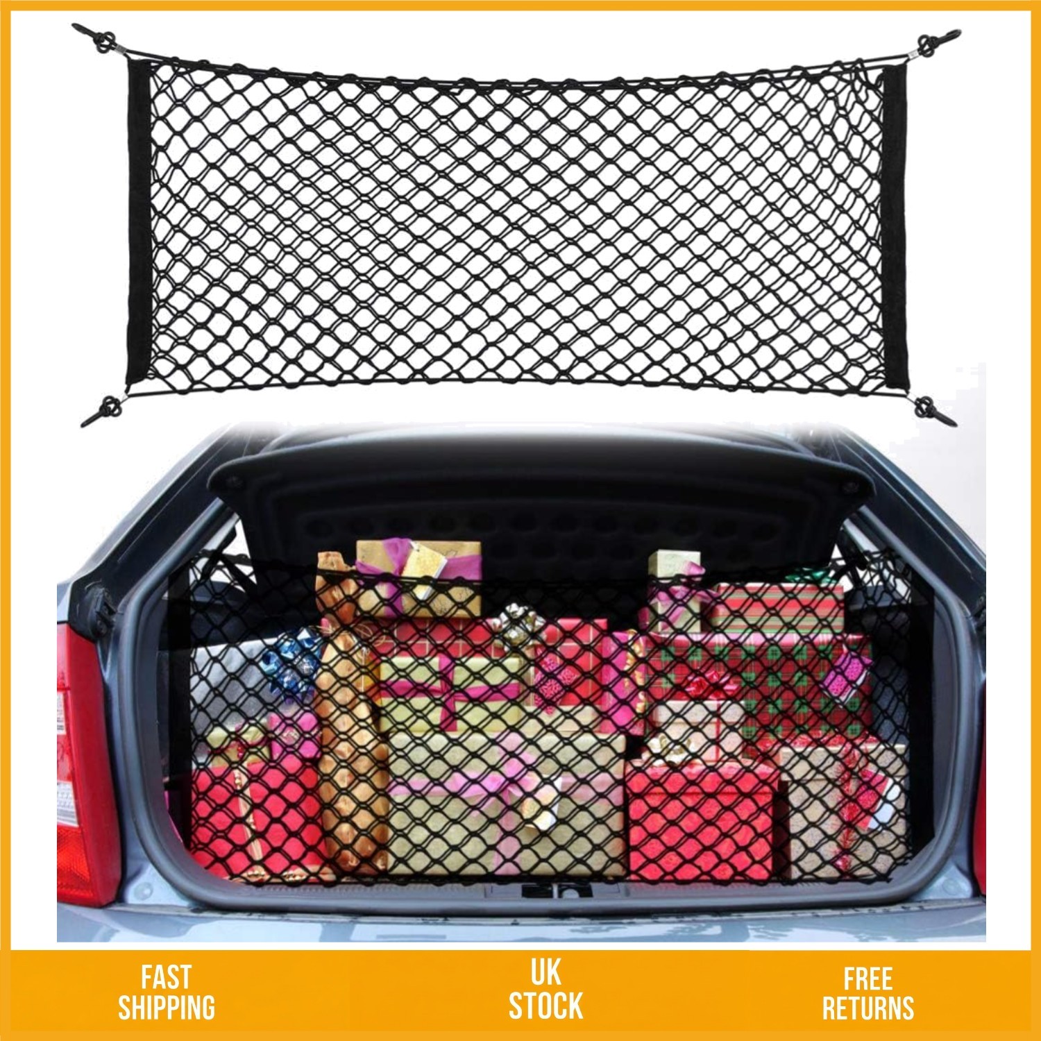 Sturdy Universal Elastic Mesh Car Boot Organiser Storage Net 100 x 40cm