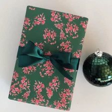 Hunter Parisian Florette Wrapping Paper, Elegant Holiday Christmas Gift Wrap