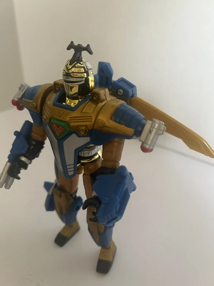 Figura de acción vintage Power Rangers Deluxe Blue Centurion Bandai 1997 robot Foto 3 de 4