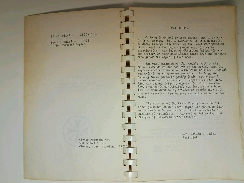 The Old Red Cookbook York South Carolina SC 1976 Edition - Image 4 of 4