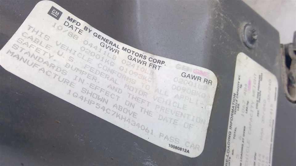 Buick Lesabre 1989 FWD Automatic Transmission 6616 - Image 4 of 4