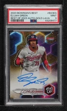 2023 Bowman's Best of Gold Lava Refractor /75 Elijah Green PSA 9 MINT Auto
