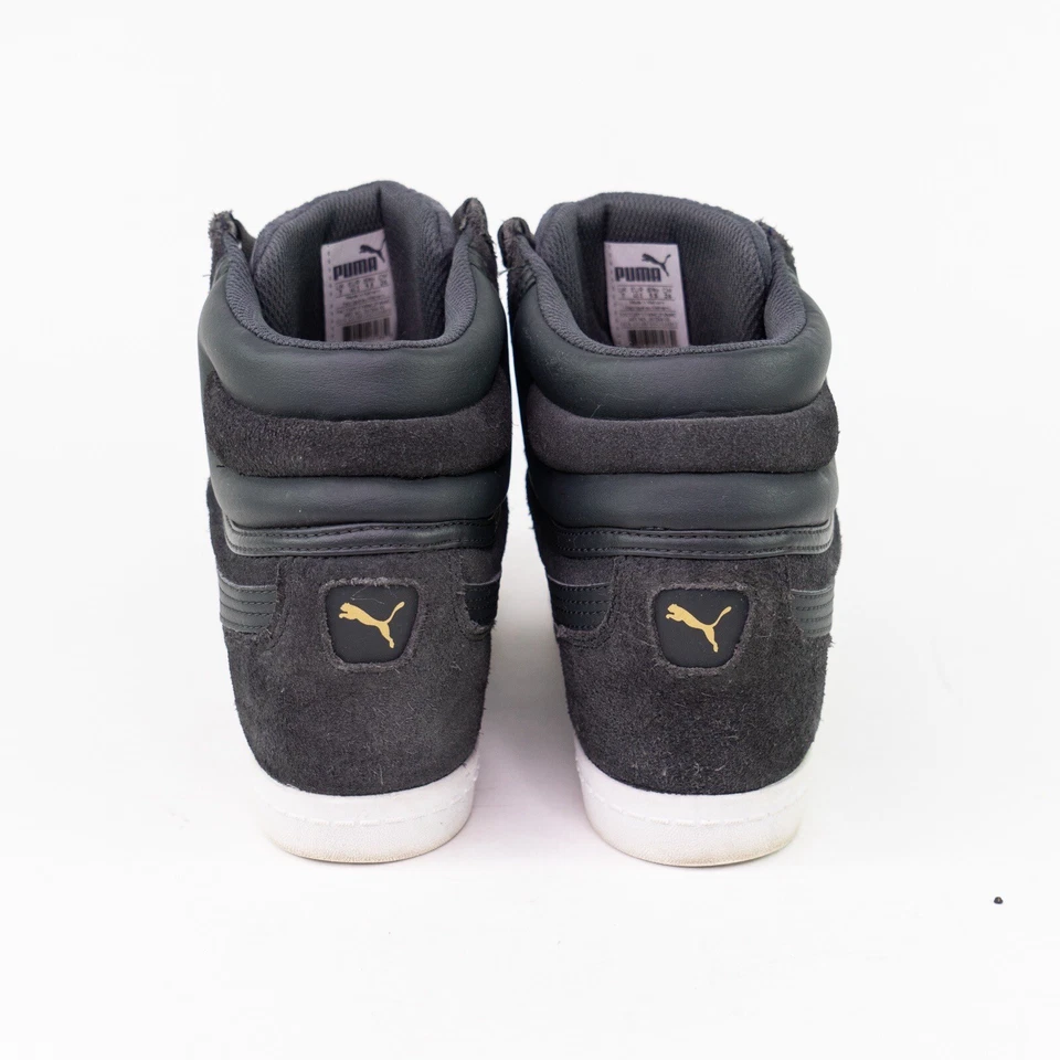 Puma Vikky Hidden Wedge Heel Sneaker Gray Grey White Womens Size US 9.5 - RARE - Image 3 of 4