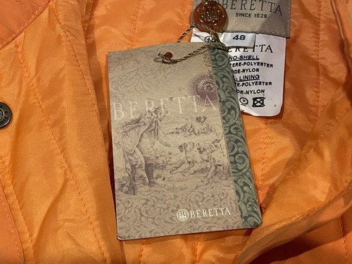 Chaleco de tiro para mujer Beretta 48 XL forrado térmicamente naranja nuevo Italia caza - Imagen 5 de 10