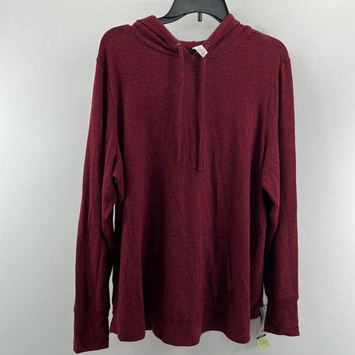 ID Ideology Women's Plus Size Knit Hoodie- Sweet Wine- Size 1X