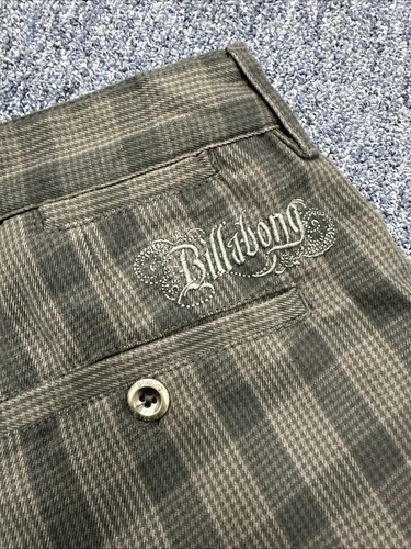 BILLABONG Men`s Shorts Size 32 Flat Front Plaid Brown New With Tags - Picture 5 of 5