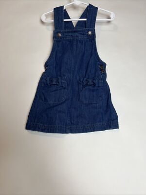 TAHARI Classic Denim Jumper Dress Girls Size 2T NWOT | eBay