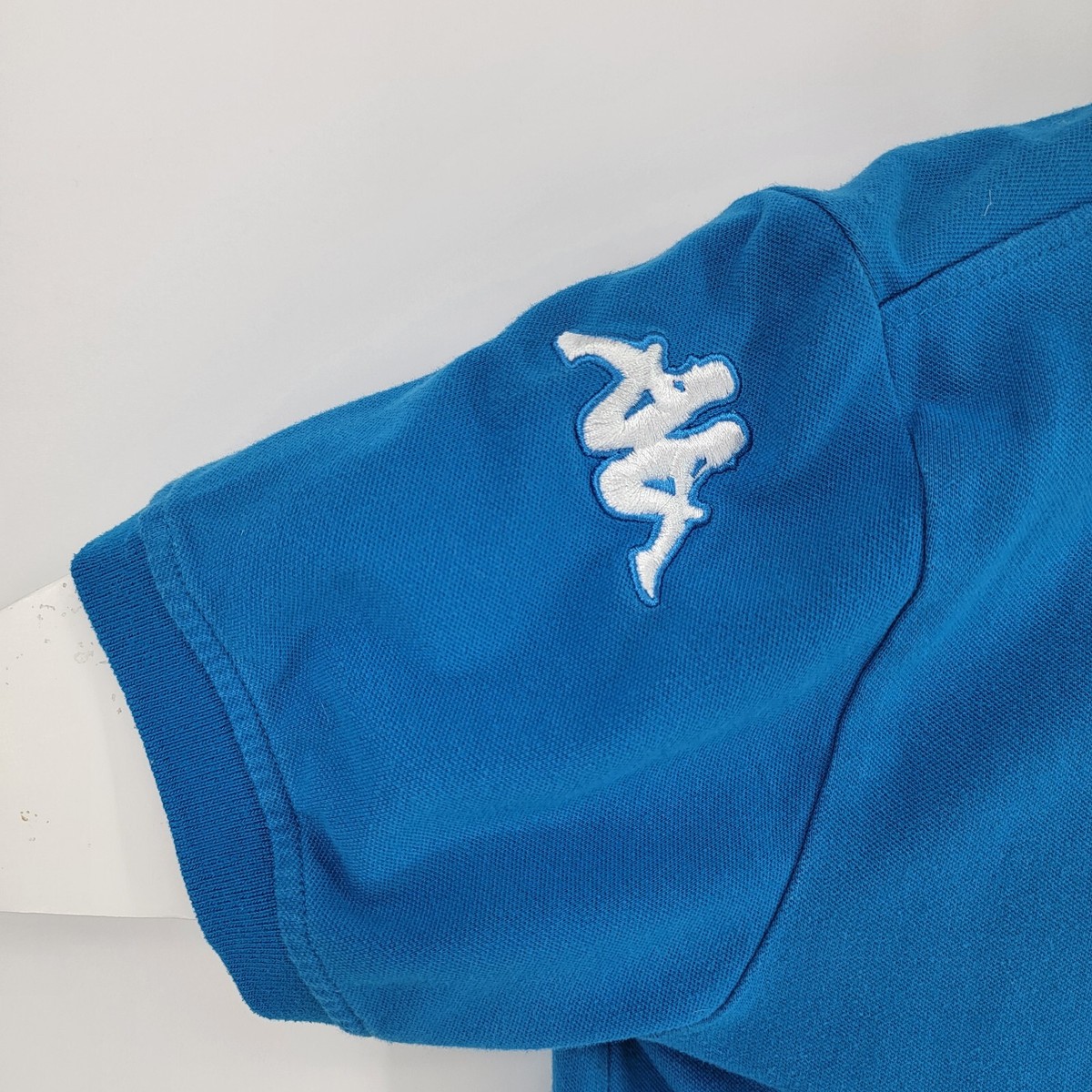 KAPPA Italia Stitched Embroidered Mens Med Short Sleeve Blue