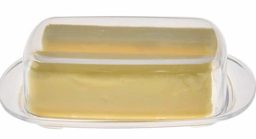Clear Acrylic Butter Dish With Lid Plastic Covered Cheese Holder with Tray