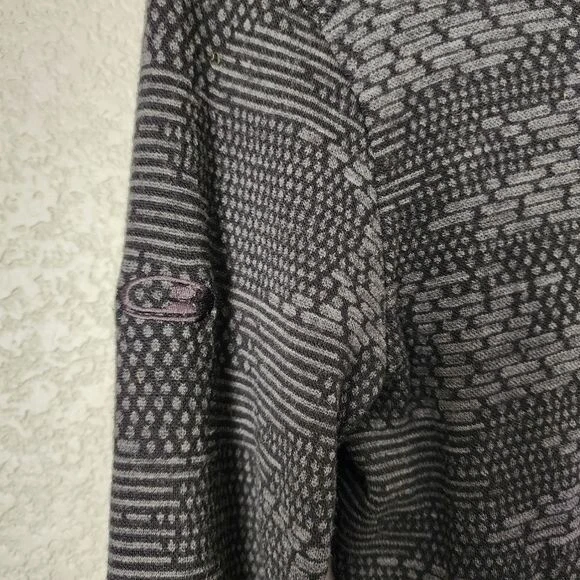 Top térmico ICEBREAKER para mujer Merino 260 Tech manga larga media cremallera gris camuflaje S Foto 4 de 4