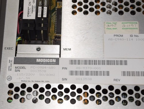Gould PC-0984-680 Controller Module w/ Memory M680-008 mod E680-902 AS-9370-001 - Picture 4 of 9