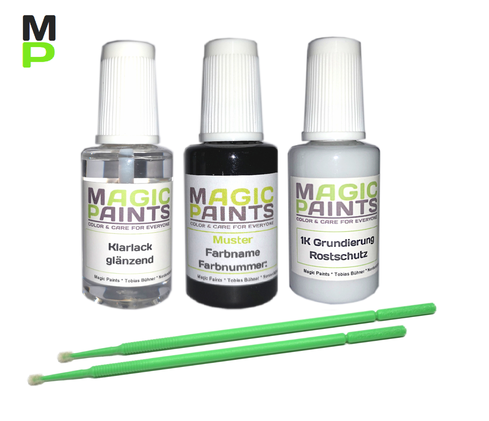 TouchUp Set Suitable for Audi VW Black + Clear Shining LY9B V Fort