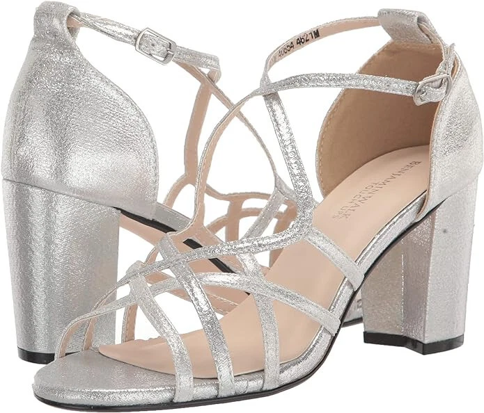 NOVAS Sandálias Touch Ups Tingíveis Lupa Prata Tamanho 9.5M Casamento Vestido Dama de Honra - Imagem 3 de 4