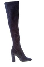 ANNA F. scarpe donna Stivale sopra al ginocchio camoscio elasticizzato blu