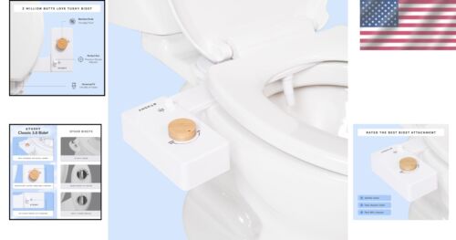 Adjustable Water Pressure Bidet Attachment with Modern Design and Easy Install - Picture 2 of 10