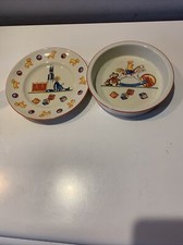 TIFFANY CO. 1992 TIFFANY TOYS CERAMIC PLATE AND BOWL SET MINT