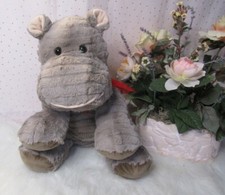 Hug Fun Hippo Want a Hippopotamus for Christmas Red Ribbon Plush 16"