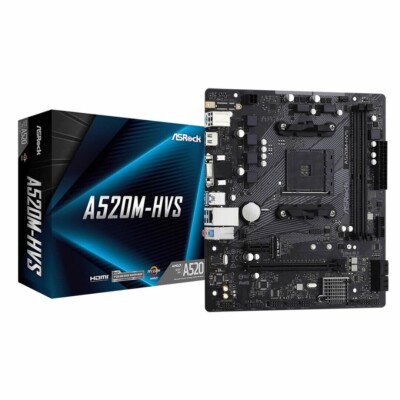 ASRock A520M-HVS AMD Sockel AM4 Micro ATX VGA/HDMI M.2 USB 3.2 Gen1 Mainboard