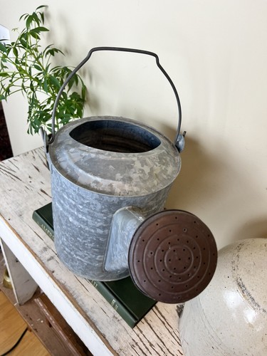 Vintage Galvanized Watering Can Sprinkler 8 Quarts 2 Gallon / Garden / Retro - Picture 10 of 10