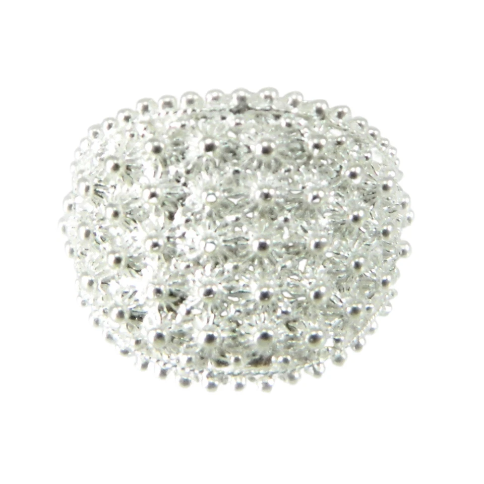 Fede sarda filigrana argento anello fascia larga pallini bordino GIOIELLO SARDO - Immagine 2 di 2