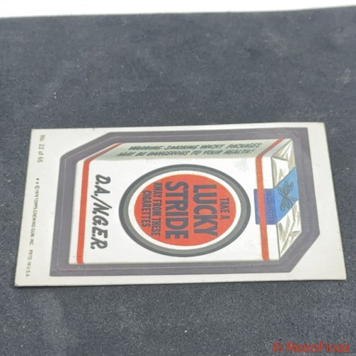 1973 Topps Wacky Packages tercera serie 3 cigarrillos Lucky Stride - Imagen 9 de 12