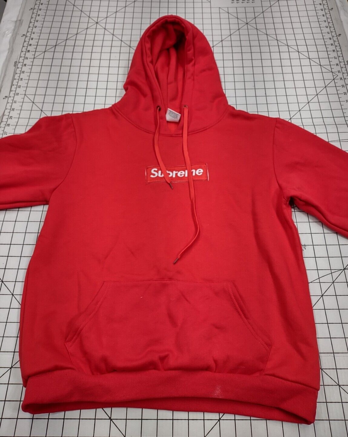 AUTHENTIC Supreme Box Logo Red Pullover Hoodie Sz XL Made In the USA